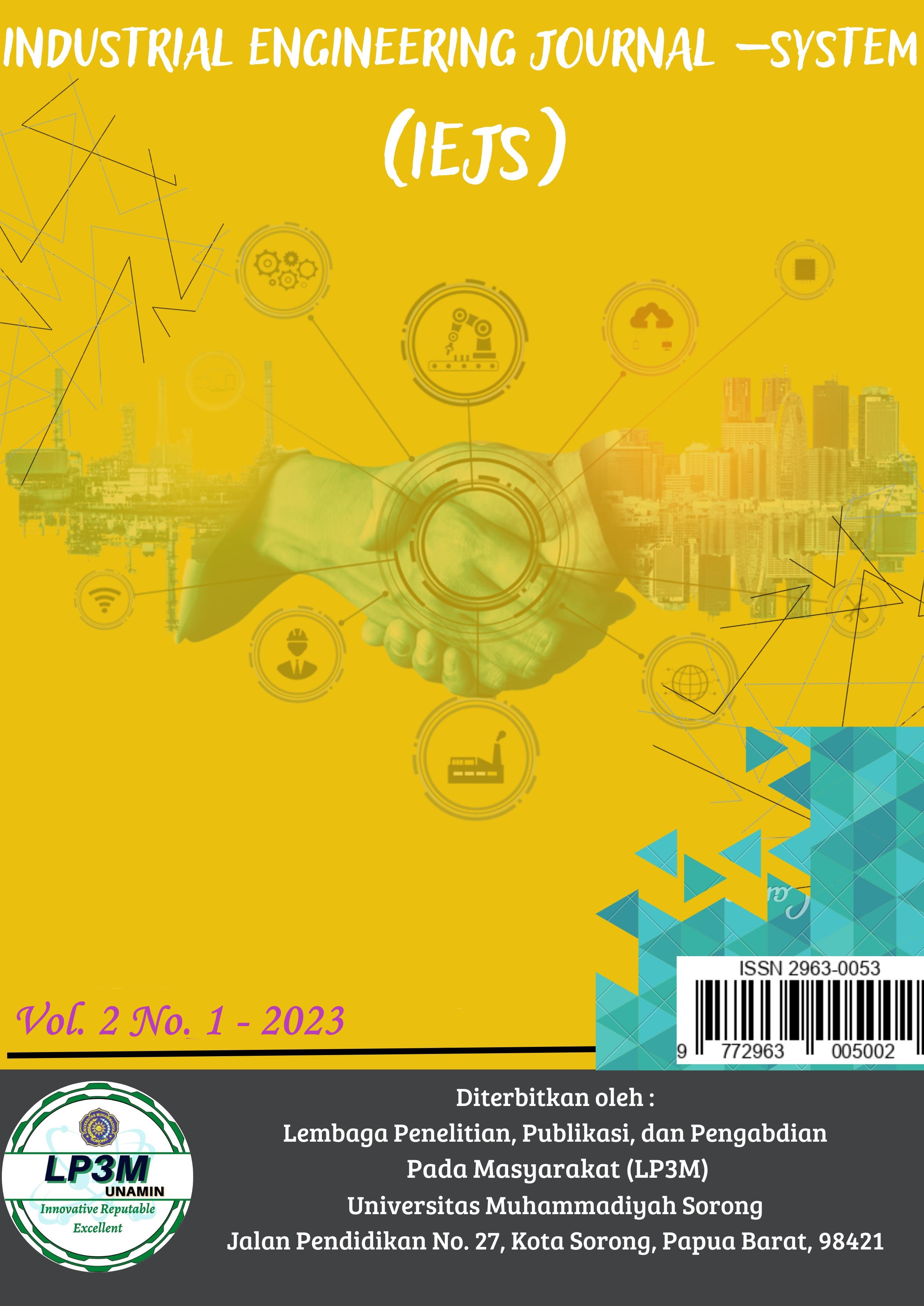 					View Vol. 2 No. 01 (2023): Industrial Engineering Journal – System
				