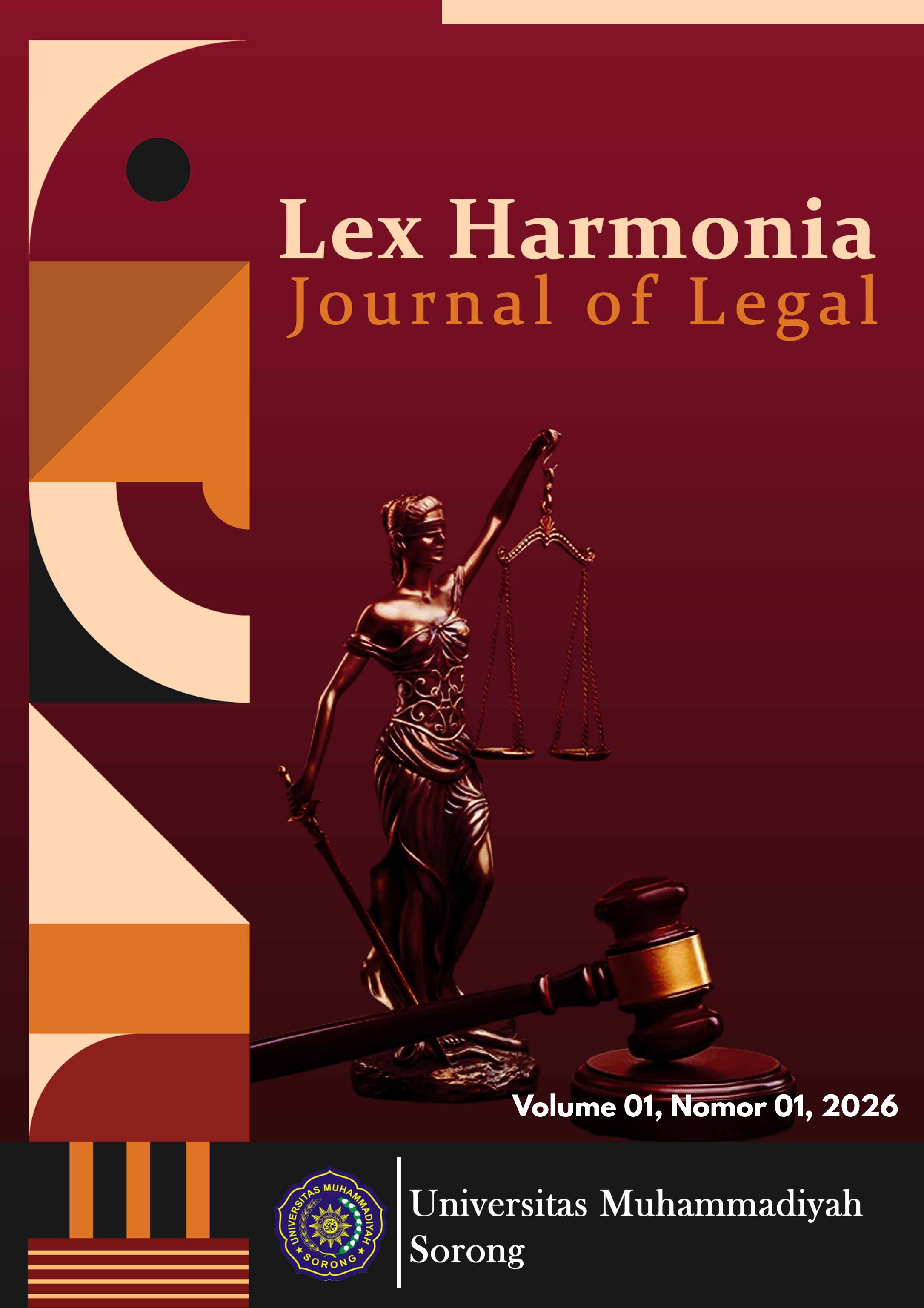 					View Vol. 1 No. 1 (2026): Lex Harmonia: Journal of Legal
				