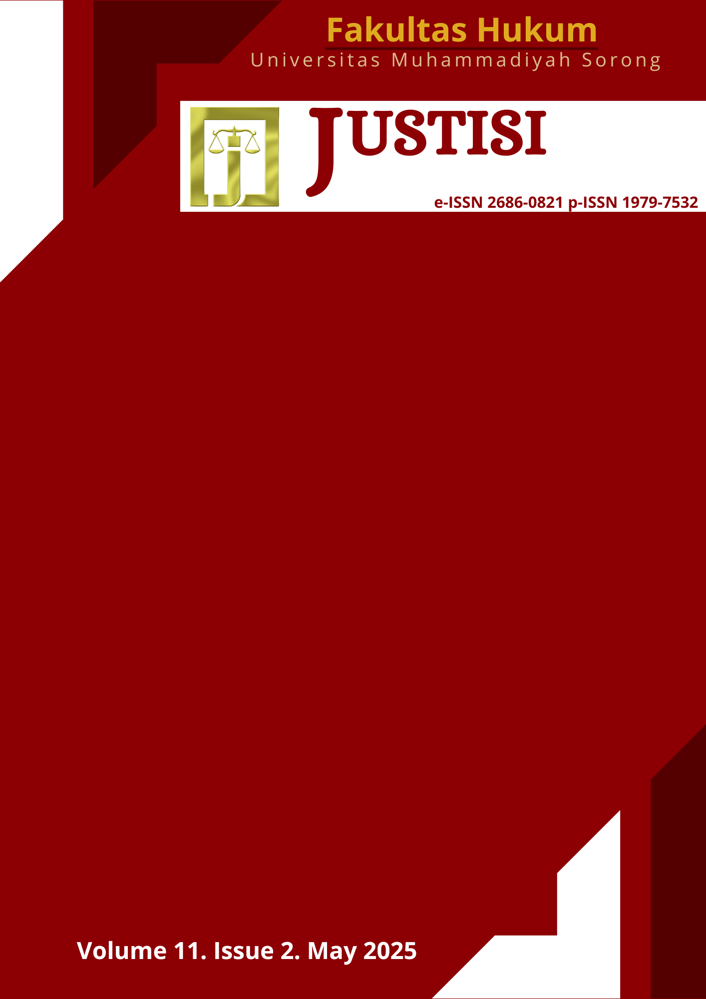 					View Vol. 11 No. 2 (2025): JUSTISI Inpress
				